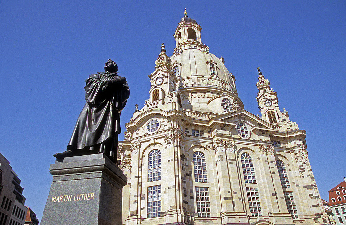 Dresden Innere Altstadt: Martin-Luther-Denkmal, Frauenkirche