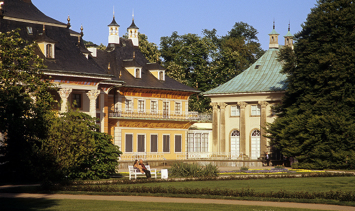 Schlosspark Pillnitz: Lustgarten, Bergpalais Dresden