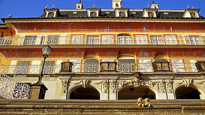 Dresden Schlosspark Pillnitz: Wasserpalais: Teddine und Teddy