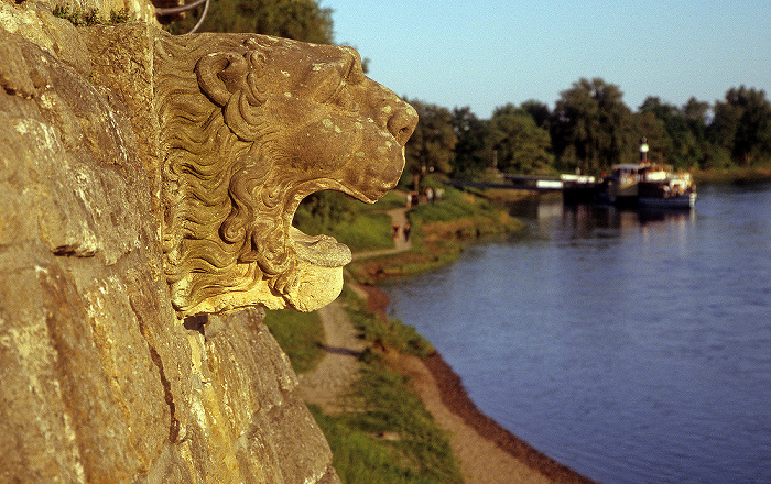 Schlosspark Pillnitz: Anlegestelle, Elbe Dresden