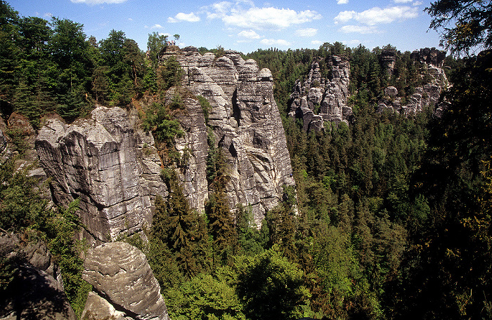 Blick von der Bastei: Elbsandsteingebirge Sächsische Schweiz