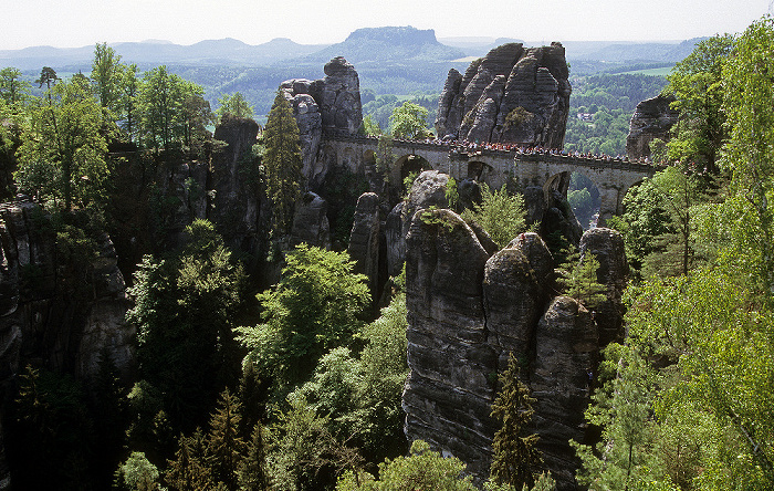 Sächsische Schweiz Bastei: Basteibrücke Lilienstein