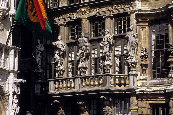 Brüssel Grand Place (Grote Markt): Zunfthäuser Hôtel de Ville de Bruxelles - Stadhuis van Brussel