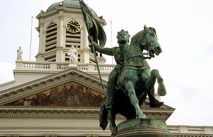 Königsplatz (Place Royale / Koningsplein): Reiterstandbild von Godefroy de Bouillon Brüssel