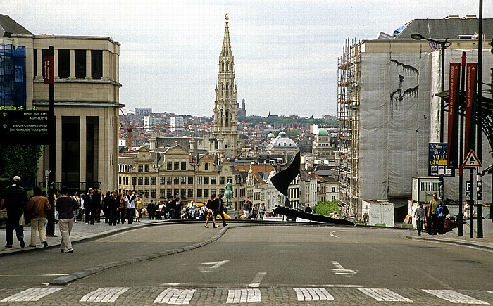 Brüssel Turm des Rathauses Hôtel de Ville de Bruxelles - Stadhuis van Brussel