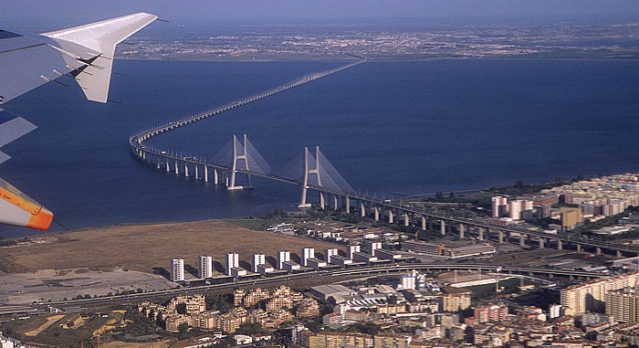 Lissabon Tejo, Ponte Vasco da Gama Luftbild aerial photo