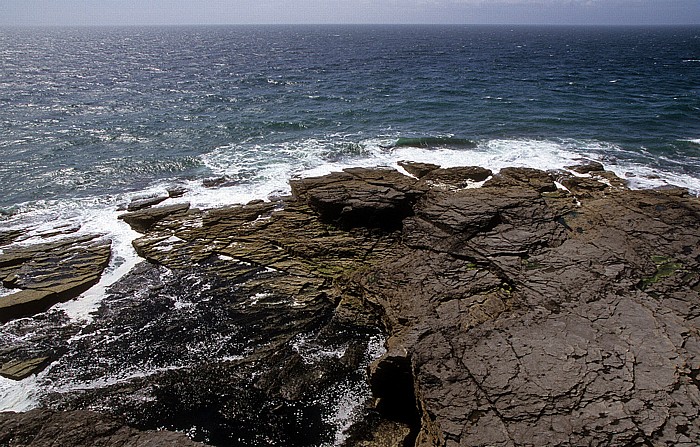 Hook Peninsula Blick vom Hook Lighthouse (Leuchtturm): Hook Head, Keltische See (Atlantik)