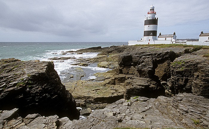 Hook Peninsula Hook Head: Hook Lighthouse (Leuchtturm), Keltische See (Atlantik)