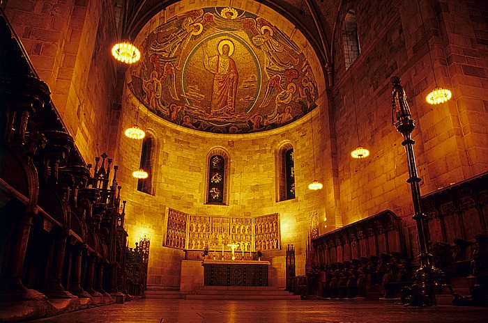 Dom zu Lund (Lunds domkyrka): Chorraum mit dem Mosaik in der Apsis Lund