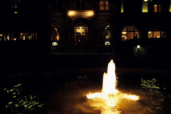 Lund Bantorget: Brunnen vor dem Grand Hotel