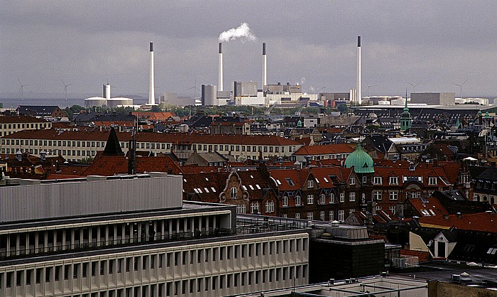 Blick vom Runden Turm (Rundetårn): Industrieanlagen Kopenhagen