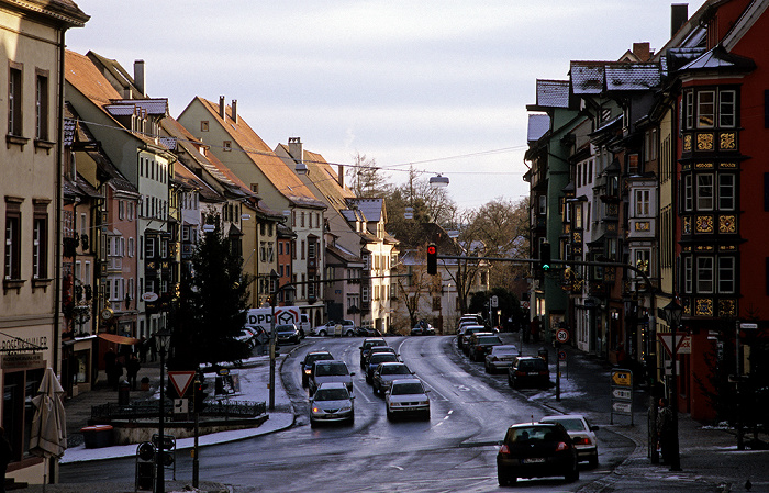 Rottweil Altstadt: Hochbrücktorstraße mit Bürgerhäusern