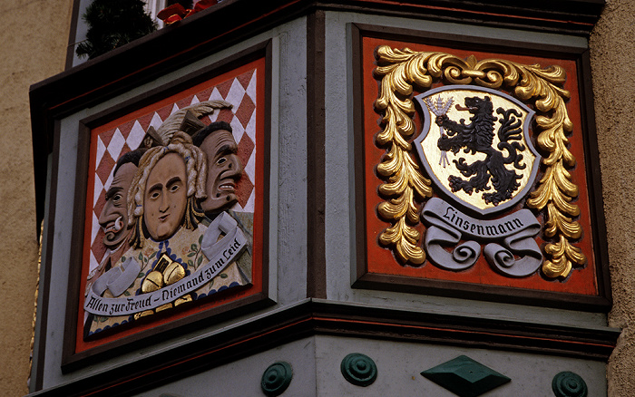 Rottweil Altstadt: Hochbrücktorstraße: Erker eines Bürgerhauses