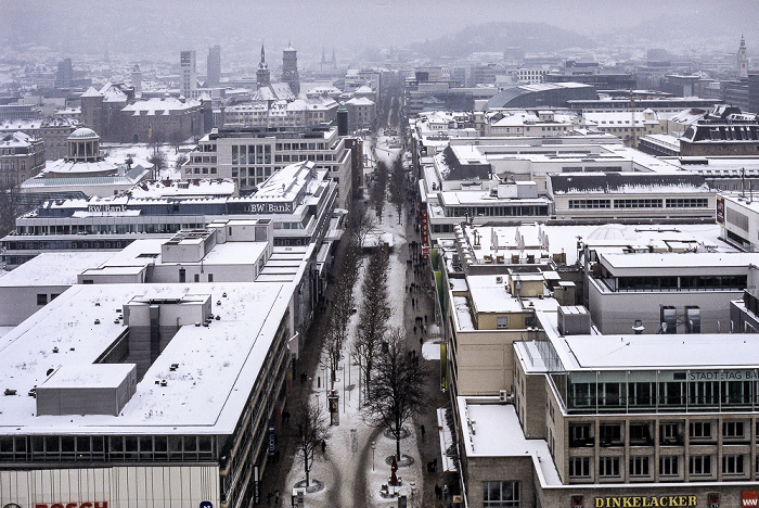 Hauptbahnhof: Blick vom Bahnhofsturm Stuttgart