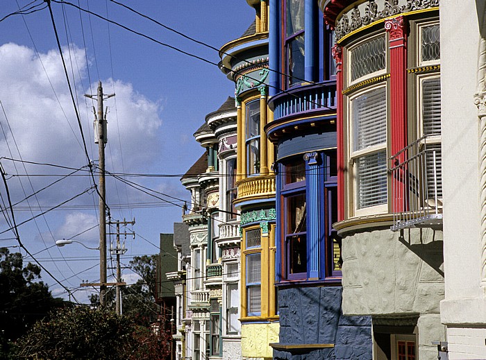 Haight-Ashbury: Viktorianische Häuser in der Central Avenue San Francisco