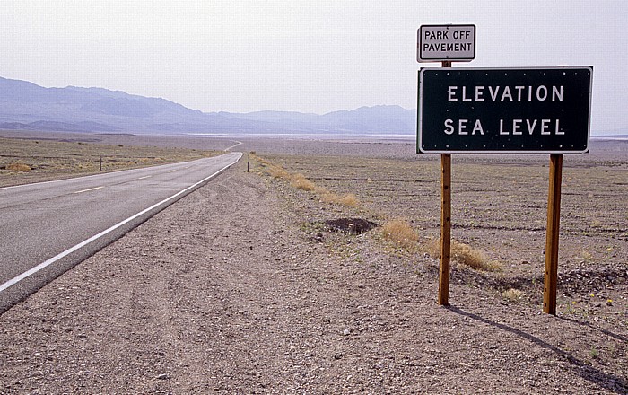 Death Valley (Mojave Desert): Meeresspiegel Death Valley National Park