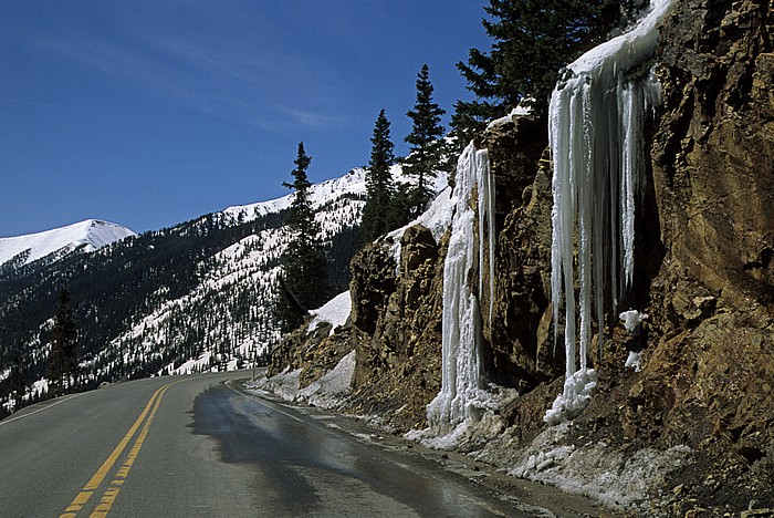 Million Dollar Highway (U.S. Route 550) zwischen Ouray und Silverton Rocky Mountains