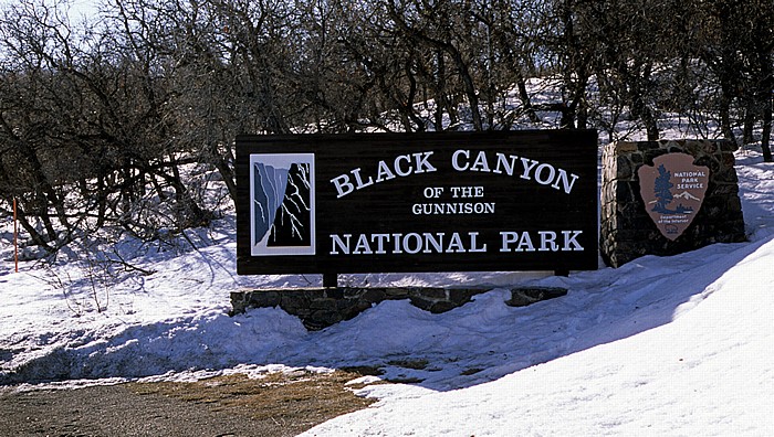Black Canyon of the Gunnison National Park Eingangsschild