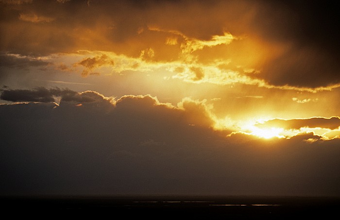 San Luis Valley Gewitterfront und Sonnenuntergang