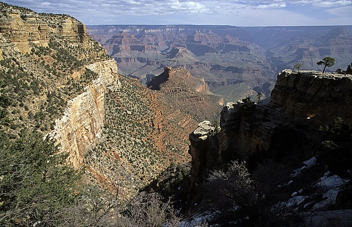 Blick von der South Rim: Grand Canyon und North Rim Grand Canyon National Park