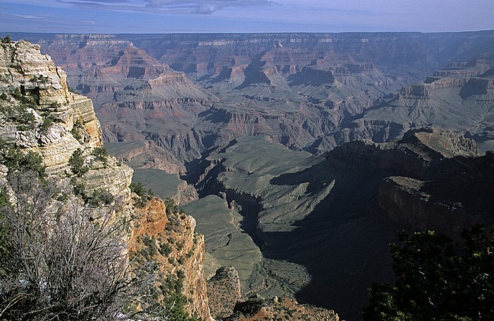 Grand Canyon National Park Blick von der South Rim: Tonto Platform, Grand Canyon mit dem Colorado River und North Rim