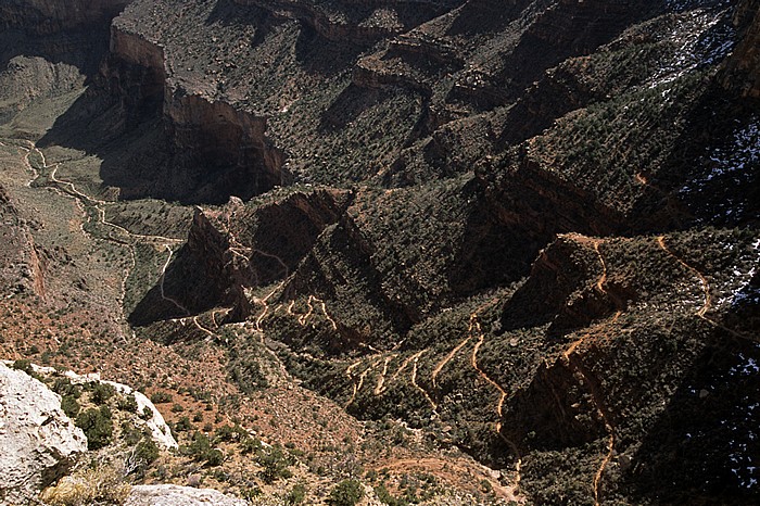Grand Canyon National Park South Rim mit dem Bright Angel Trail