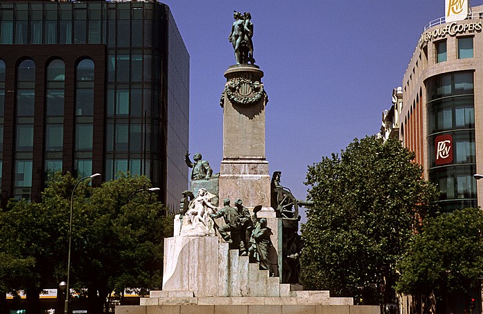 Paseo de la Castellana: Plaza de Castelar - Monumento a Emilio Castelar Madrid