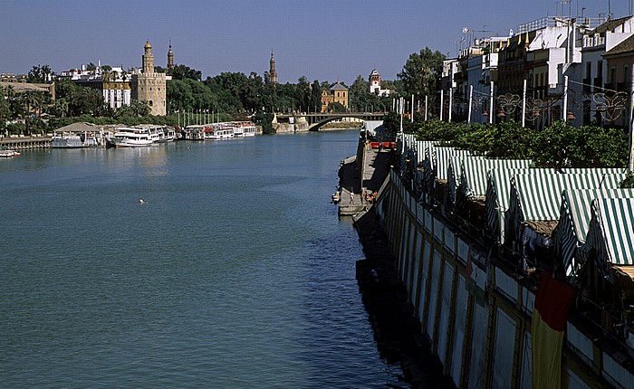 Sevilla Guadalquivir, Barrio de Triana Plaza de España Puente de San Telmo Torre del Oro