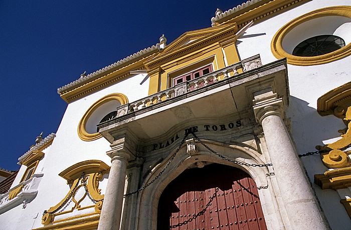 Barrio del Arenal: Stierkampfarena (Plaza de Toros de la Real Maestranza de Caballería): Haupteingang Sevilla