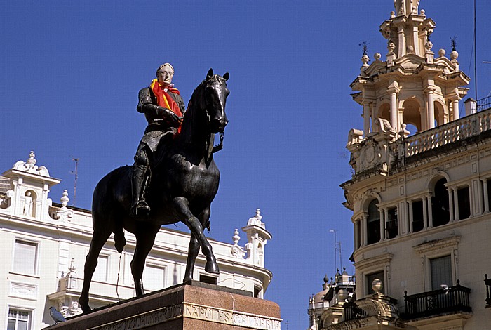 Barrio de la Compañía: Plaza de las Tendillas: Estatua de El Gran Capitán (Gonzalo Fernández de Córdoba) Córdoba