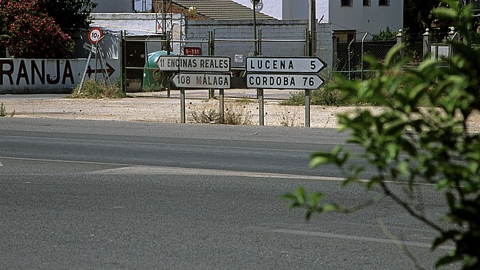 Straßenkreuzung an der N-331 Lucena