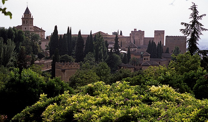 Granada Generalife: Blick auf die Alhambra