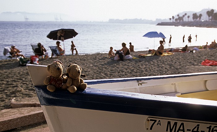 Málaga Playa de los Baños del Carmen: Teddine und Teddy