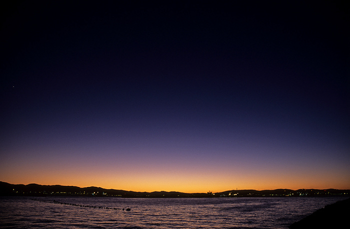 Kurz nach Sonnenuntergang: Bahía de Algeciras (Bay of Gibraltar)