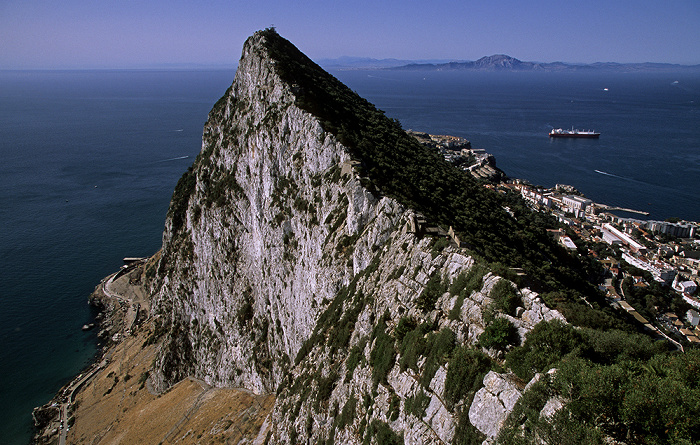 Fels von Gibraltar, Straße von Gibraltar, Nordafrika Gibraltar