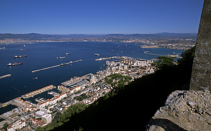 Blick vom Fels von Gibraltar: Bahía de Algeciras (Bay of Gibraltar)