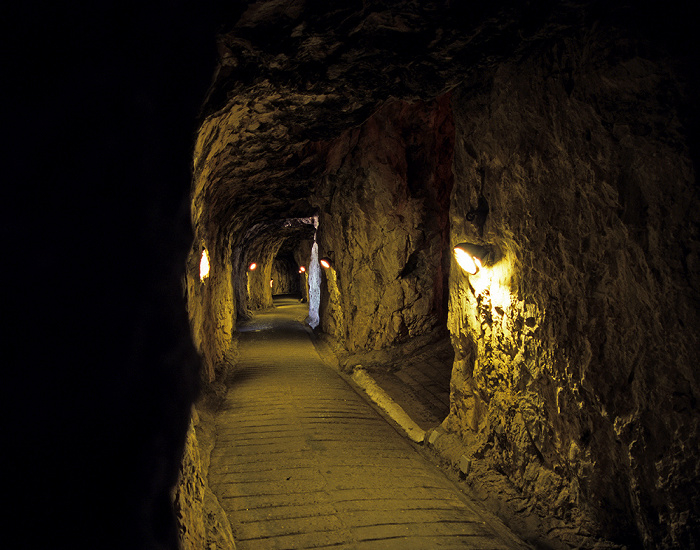 Fels von Gibraltar: Galerien (Galleries, Great Siege Tunnels) Gibraltar