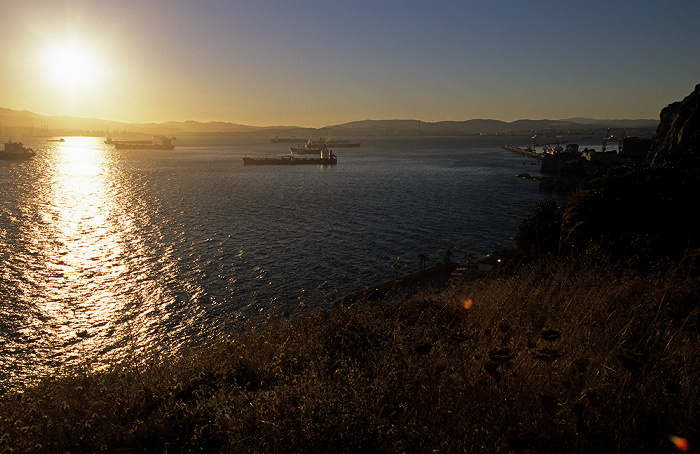 Sonnenuntergang über der Bahía de Algeciras (Bay of Gibraltar)