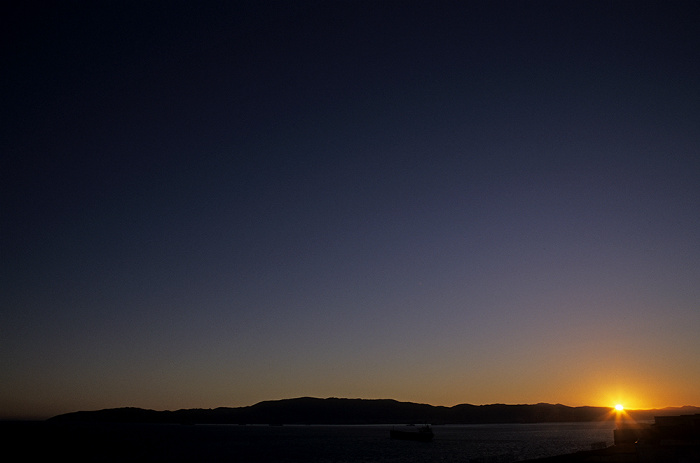 Blick vom Europa Point: Sonnenuntergang über der Bahía de Algeciras (Bay of Gibraltar)