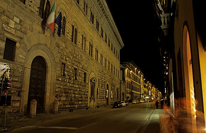 Florenz Via de' Martelli mit dem Palazzo Medici Riccardi
