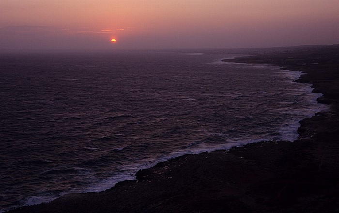 Sonnenuntergang über Mittelmeer Kap Greco