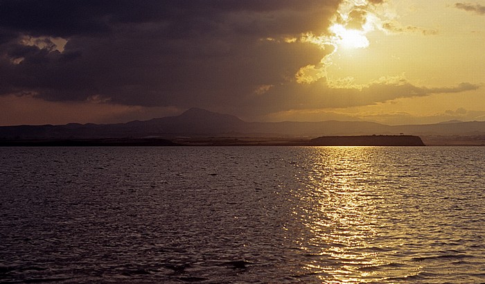 Larnaka Salzsee: Sonnenuntergang