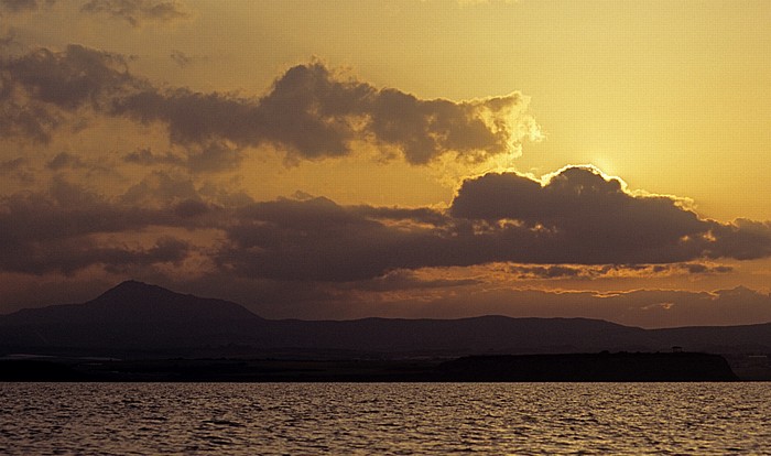 Larnaka Salzsee: Sonnenuntergang