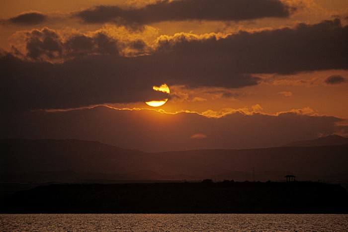 Larnaka Salzsee: Sonnenuntergang