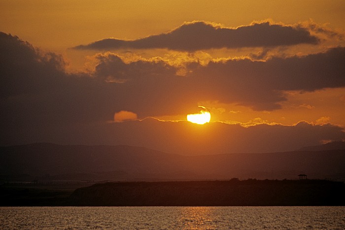 Salzsee: Sonnenuntergang Larnaka