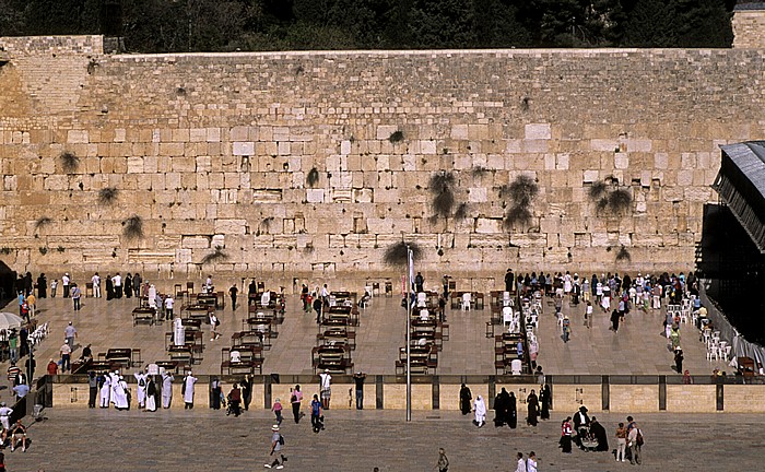 Jerusalem Altstadt: Klagemauer (Westmauer) am Tempelberg, Western Wall Plaza