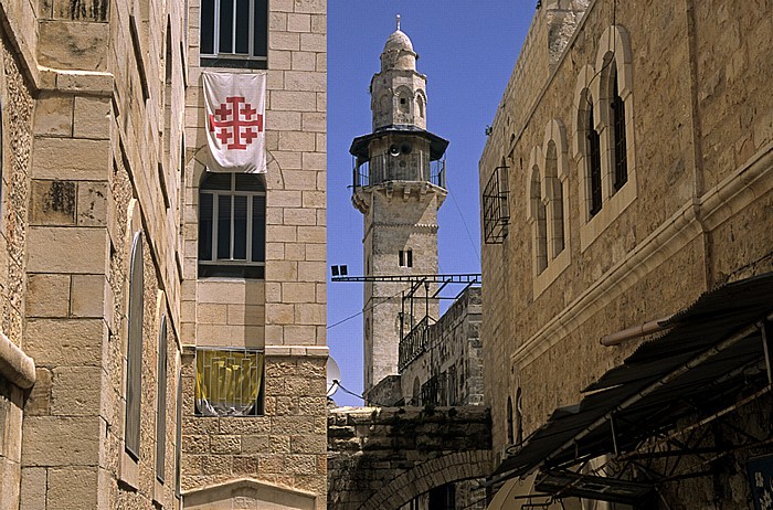 Jerusalem Altstadt (Christliches Viertel): Minarett der Omar-Moschee