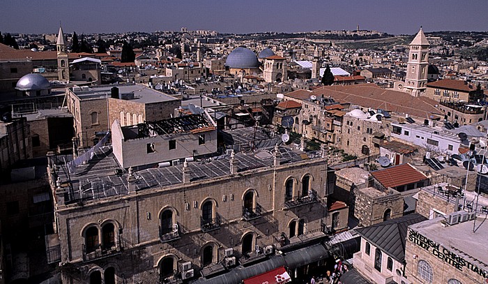 Altstadt (Armenisches Viertel): Blick von der Davidszitadelle auf das Christliche Viertel Jerusalem