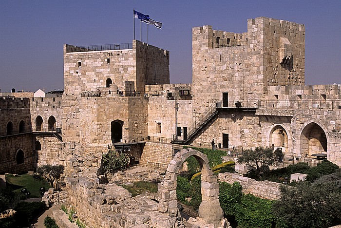 Jerusalem Altstadt (Armenisches Viertel): Davidszitadelle - Phasaelturm, Mamlukenkuppel und Ostturm