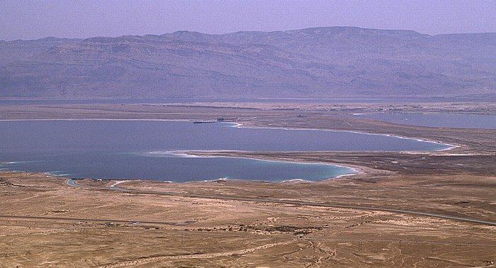 Blick vom Masada-Tafelberg: Totes Meer, Jordanien Masada